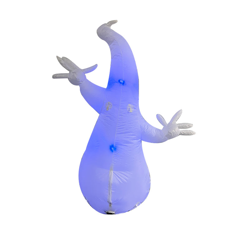 1.8M Blow-Up Inflatable Floating Ghost with Built-In LED Lights Outdoor Yard Decoration
