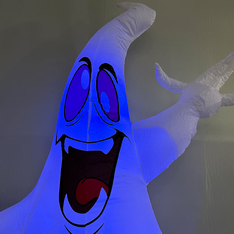 1.8M Blow-Up Inflatable Floating Ghost with Built-In LED Lights Outdoor Yard Decoration