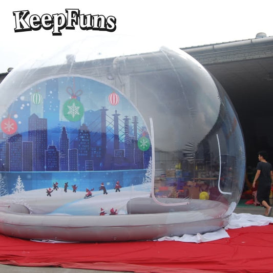 KeepFuns PVC Inflatable Snow Balloons, customizable in size and Logo, made of waterproof and durable materials, suitable for shopping mall decorations, party decorations, theme events, and advertising campaigns.