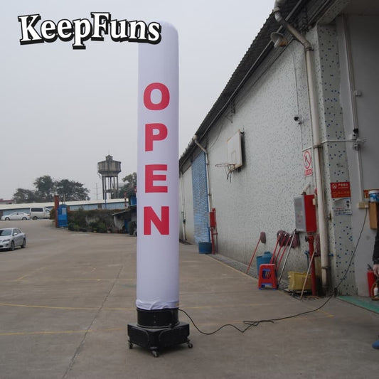 KeepFuns inflatable light tubes feature rapid inflation. They can be customized in size, color, and printed content, and are lightweight. They are suitable for store or product promotion, event marketing, etc.