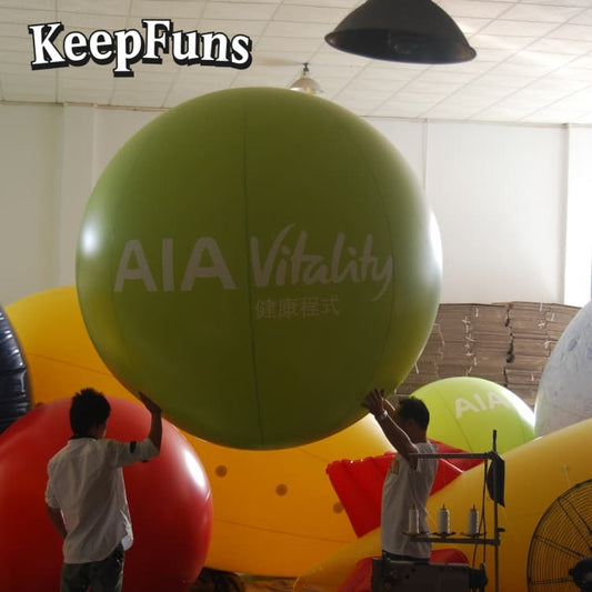 KeepFuns PVC inflatable balloons, with customizable sizes and logos, are made of waterproof and durable materials, suitable for shopping mall decorations, party adornments, theme events, and advertising promotions.
