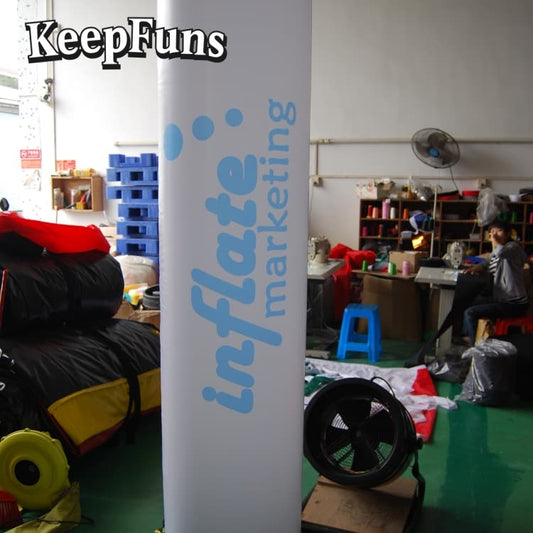 KeepFuns inflatable light tubes feature rapid inflation. They can be customized in size, color, and printed content, and are lightweight. They are suitable for store or product promotion, event promotion, etc.