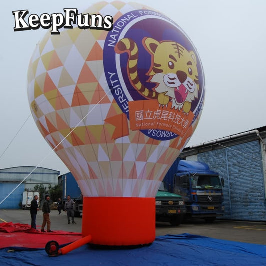 KeepFuns inflatable floor balloons: customizable (size/color/print), quick-inflate, waterproof, durable, for business/events/competitions.