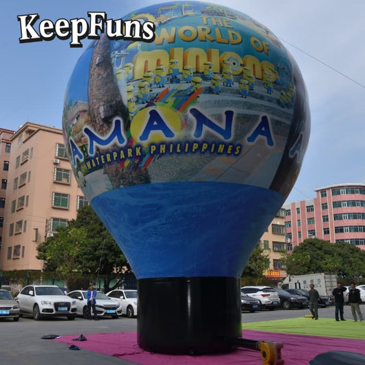KeepFuns Inflatable Advertising Floor Balloons: Customizable (color, size, print), easy to inflate, durable, ideal for ads, supermarket promotions, outdoor events.