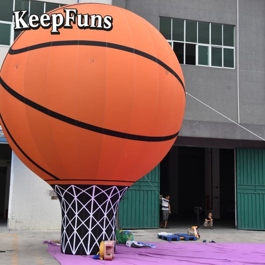 KeepFuns inflatable floor balloons: customizable (size/color/print), quick-inflate, waterproof, durable, for business/events/competitions.