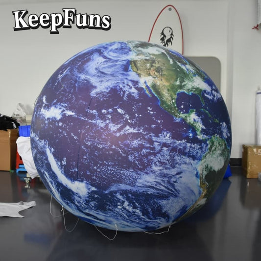 KeepFuns PVC Inflatable Planet Balloons, customizable in size and Logo, made of waterproof and durable material, suitable for shopping mall decorations, party decorations, theme events, and advertising campaigns.