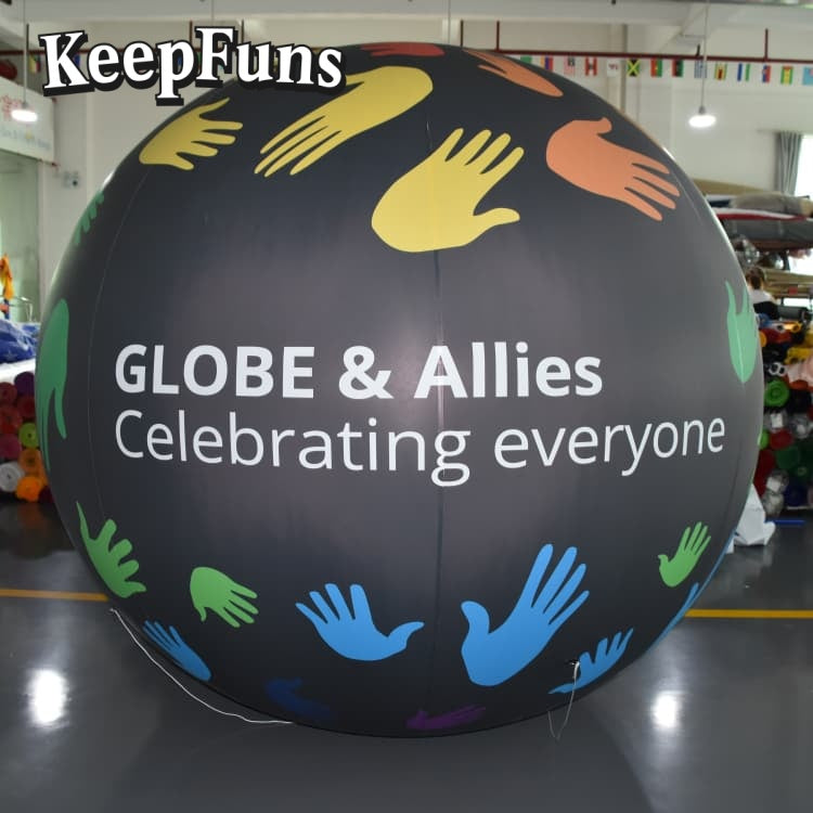 KeepFuns PVC Inflatable Balloons, customizable in size and Logo, made of waterproof and durable materials, suitable for mall decorations, party decorations, theme events, and advertising promotions