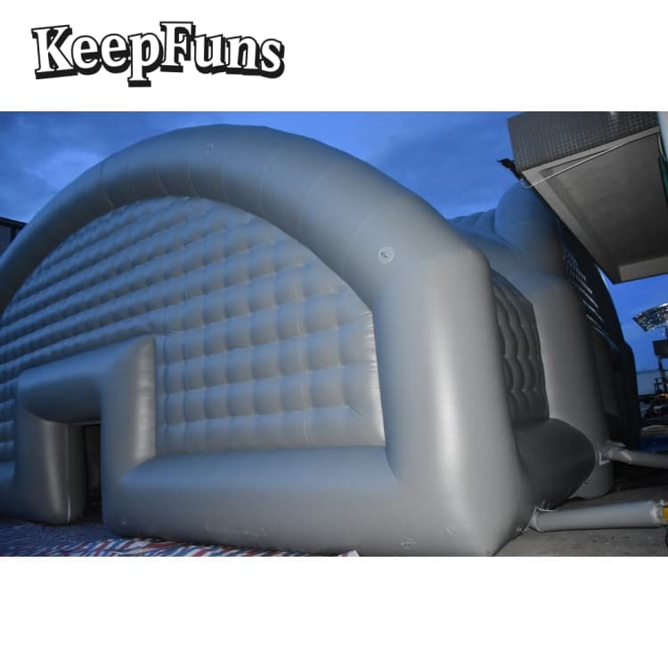 KeepFuns Grey giant inflatable tent, quick inflation, tear-resistant, waterproof and windproof, suitable for wedding parties, large gatherings, corporate events, exhibition promotions, etc.