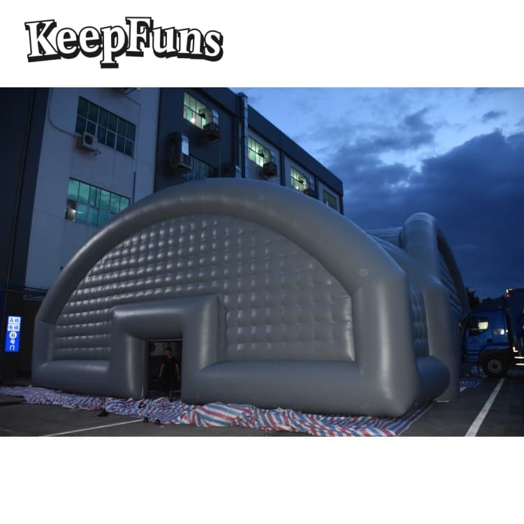 KeepFuns Grey giant inflatable tent, quick inflation, tear-resistant, waterproof and windproof, suitable for wedding parties, large gatherings, corporate events, exhibition promotions, etc.