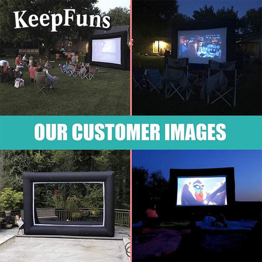 KeepFuns Inflatable Movie Screen/Projection Screen, customizable in size, suitable for both outdoor and indoor use, and applicable to family use, parties, advertising, etc.