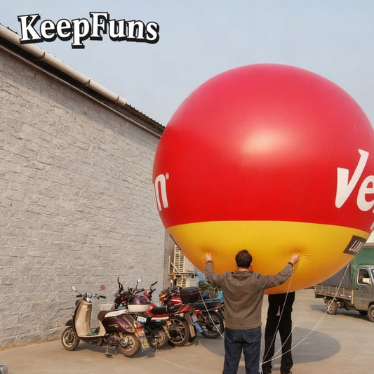 KeepFuns PVC inflatable balloons, customizable in size and Logo, made of waterproof and durable materials, suitable for mall decoration, party decoration, theme activities, and advertising promotion.