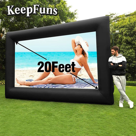 KeepFuns Inflatable Movie Screen/Projection Screen, with customizable sizes, suitable for both outdoor and indoor use, and applicable to home use, parties, advertising, etc.