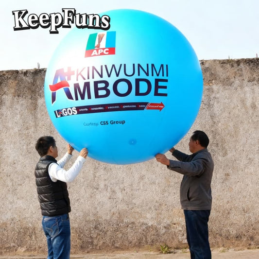 KeepFuns PVC inflatable balloons, with customizable size and Logo, are made of waterproof and durable materials, suitable for shopping mall decorations, party decorations, theme activities, and advertising promotions.