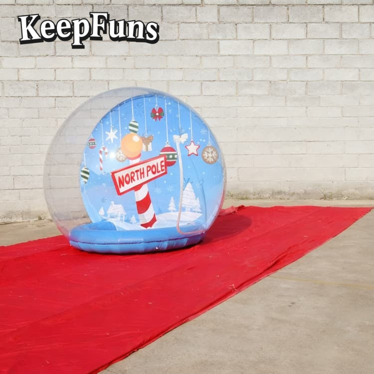 KeepFuns PVC Inflatable Snow Balloons, customizable in size and Logo, with waterproof and durable materials, suitable for mall decorations, party decorations, theme events, and advertising promotions