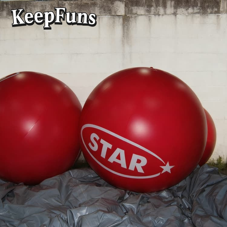 KeepFuns PVC inflatable balloons, customizable in size and Logo, with waterproof and durable materials, suitable for mall decorations, party decorations, theme events, and advertising promotions