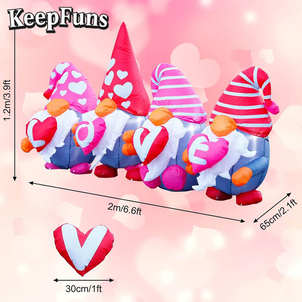 KeepFuns Valentine's Day LOVE Elf Inflatable Decoration - Outdoor Courtyard Romantic Festival Inflatable Model