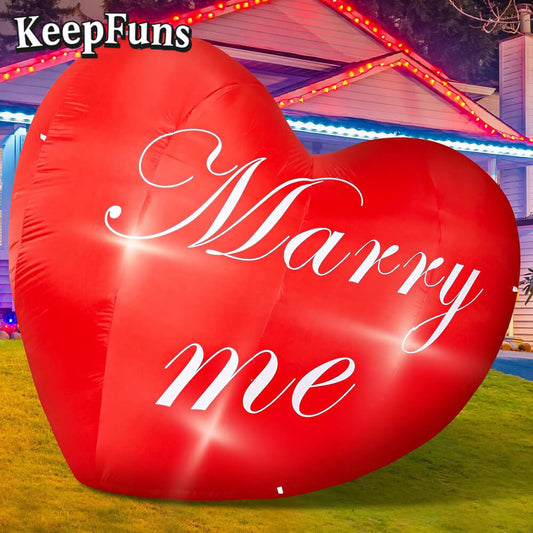 KeepFuns Valentine's Day Love Proposal Inflatable Decoration - Outdoor Beach Romantic Festival Inflatable