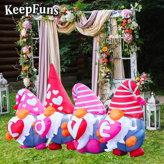 KeepFuns Valentine's Day LOVE Elf Inflatable Decoration - Outdoor Courtyard Romantic Festival Inflatable Model