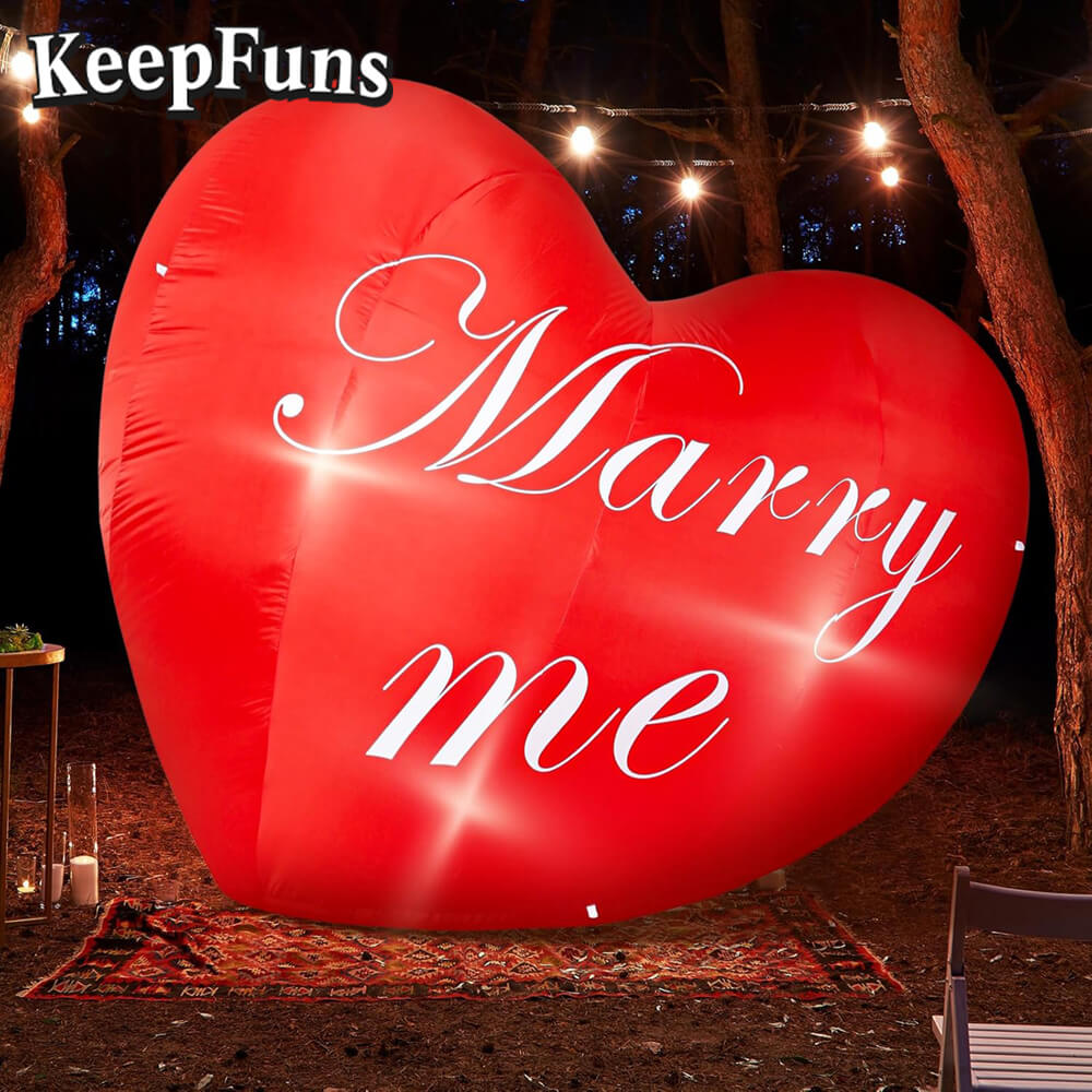KeepFuns Valentine's Day Love Proposal Inflatable Decoration - Outdoor Beach Romantic Festival Inflatable