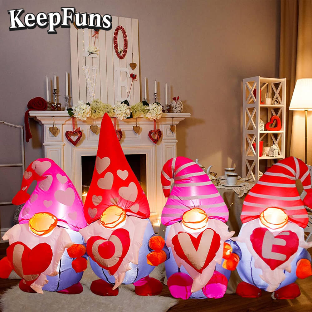 KeepFuns Valentine's Day LOVE Elf Inflatable Decoration - Outdoor Courtyard Romantic Festival Inflatable Model