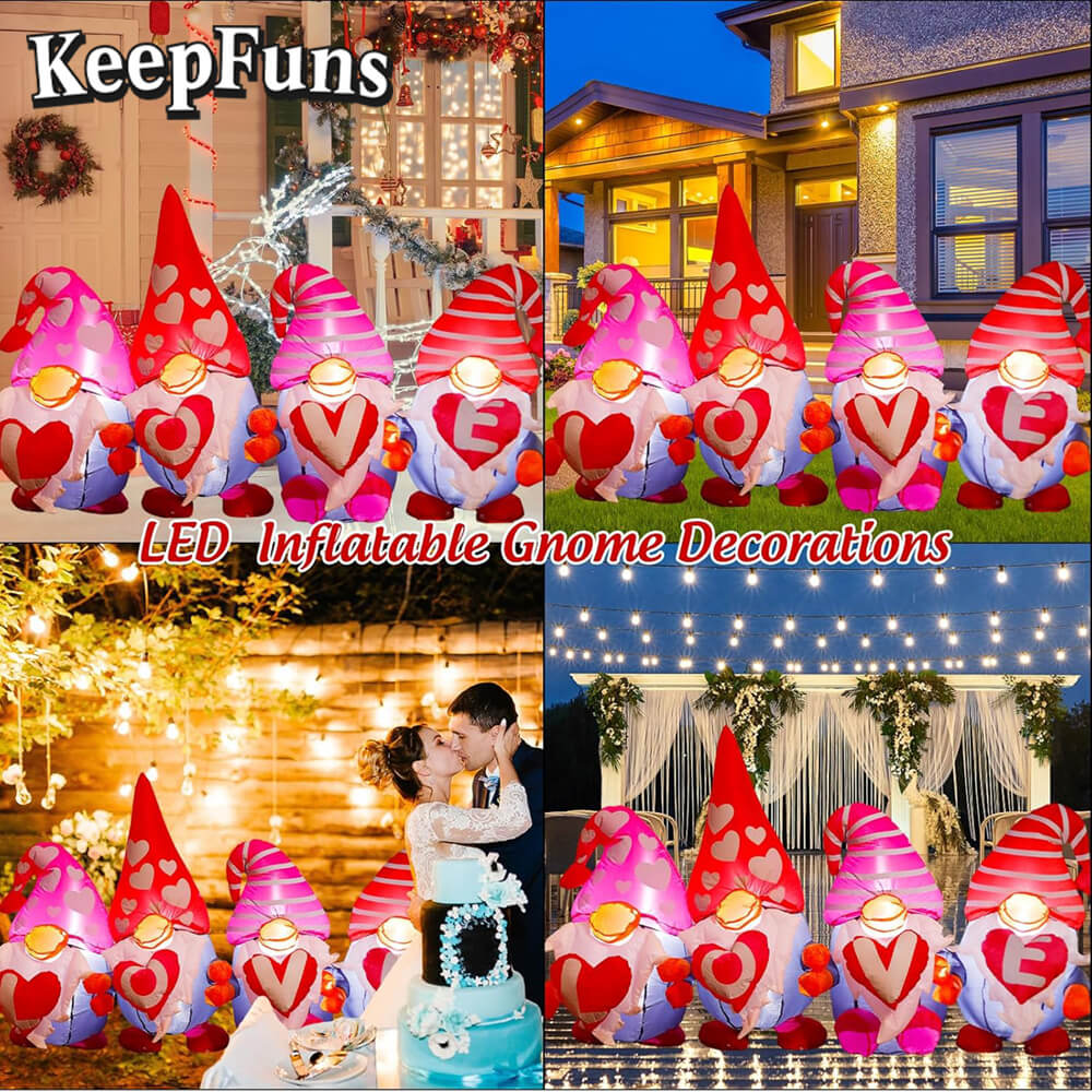 KeepFuns Valentine's Day LOVE Elf Inflatable Decoration - Outdoor Courtyard Romantic Festival Inflatable Model