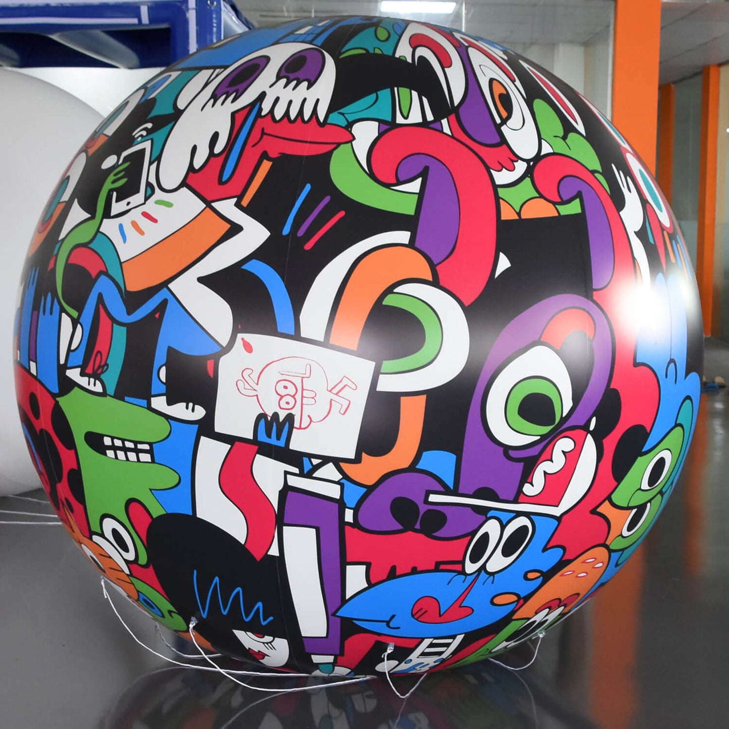 KeepFuns Art graffiti inflatable advertising ball trendy exhibition decoration air model creative activity giant prop ball