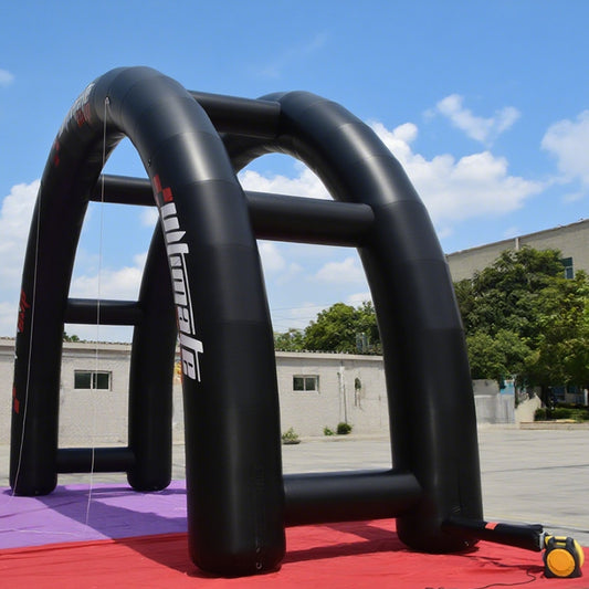 KeepFuns Black double arch racing theme advertising arch event inflatable arch car brand promotion arch custom event logo arch