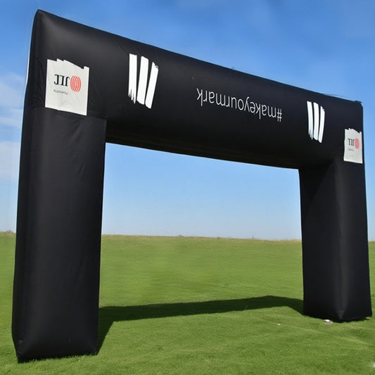 KeepFuns Black right angle inflatable advertising arch Outdoor brand promotion arch Event logo arch Custom slogan promotion arch