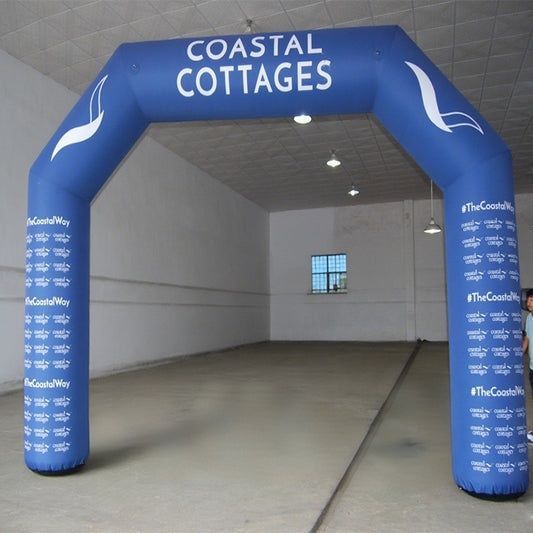 KeepFuns Blue and black double color angled inflatable advertising arch Customized arch for event promotion Outdoor event brand promotion arch