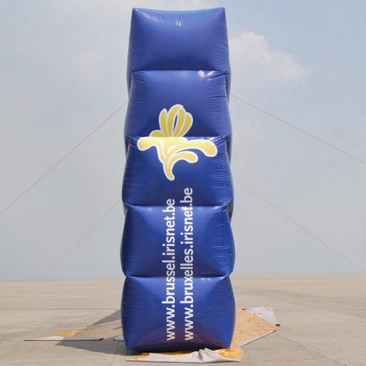 KeepFuns Blue and yellow contrast right angle inflatable arch Urban area publicity arch Large event welcome arch Customized text pattern arch