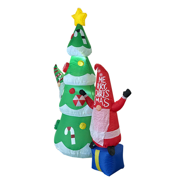Inflatable Christmas tree outdoor decoration, Christmas yard decoration, built-in LED lights, suitable for indoor, garden, lawn, festival, party