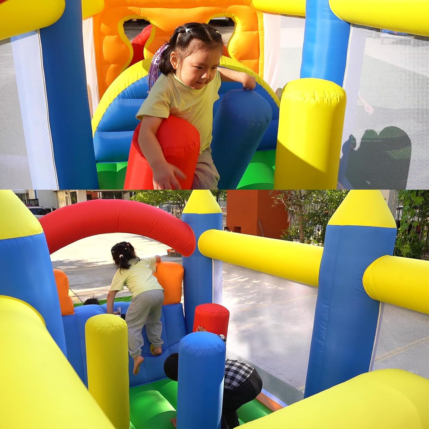 KeepFuns Colorful castle inflatable obstacle course Children's slide trampoline amusement facilities Outdoor parent-child interactive inflatable toys