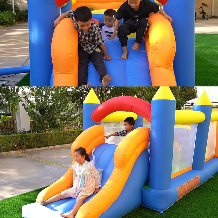 KeepFuns Colorful castle inflatable obstacle course Children's slide trampoline amusement facilities Outdoor parent-child interactive inflatable toys