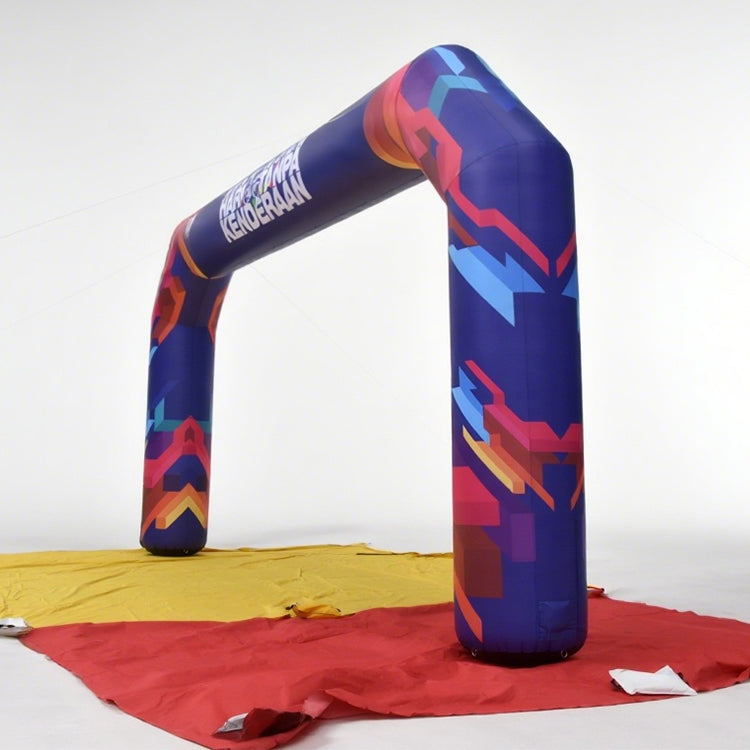 KeepFuns Colorful gradient right angle inflatable arch Outdoor cycling event arch City car-free day promotion arch Customized theme pattern arch
