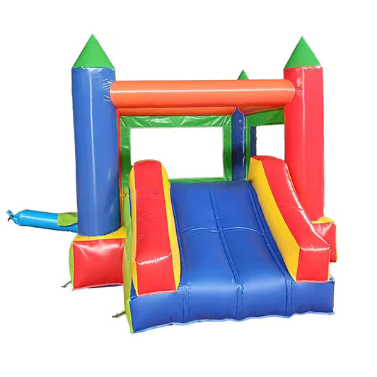 KeepFuns Colorful inflatable castle, children's slide trampoline park, outdoor parent-child interactive amusement facilities, kindergarten activity inflatable castle