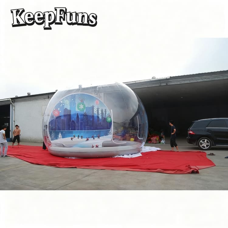 KeepFuns Transparent PVC Inflatable Snow Globe