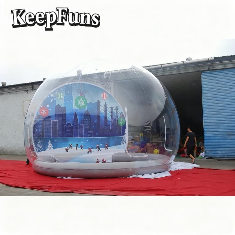 KeepFuns Transparent PVC Inflatable Snow Globe