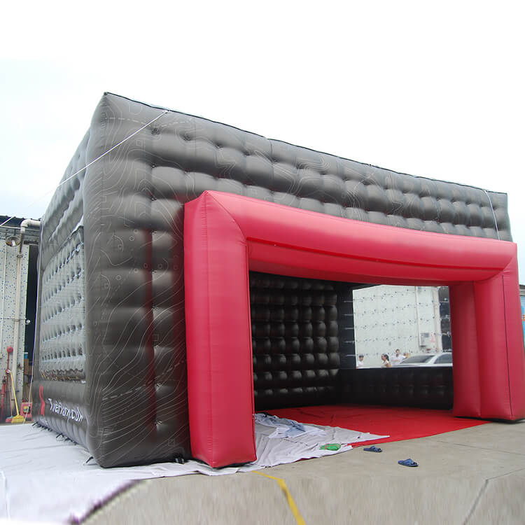 KeepFuns Customized black and red inflatable tent, outdoor brand event promotion tent, large advertising exhibition inflatable tent