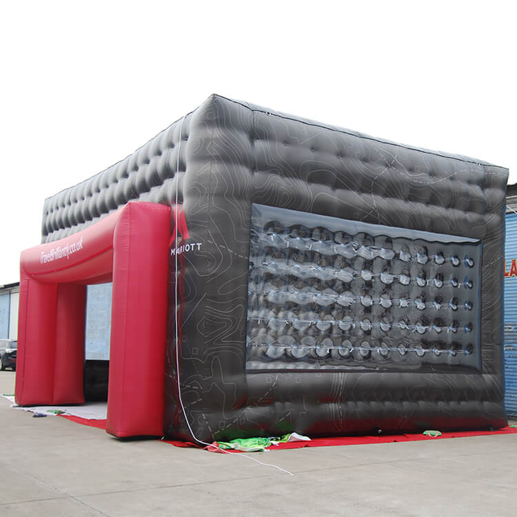 KeepFuns Customized black and red inflatable tent, outdoor brand event promotion tent, large advertising exhibition inflatable tent