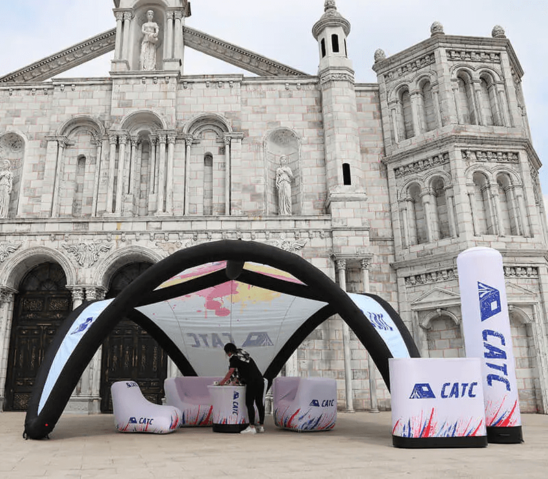 KeepFuns Customized pattern inflatable tent, outdoor brand event promotion tent, creative painting exhibition, party gathering, commercial promotion inflatable tent