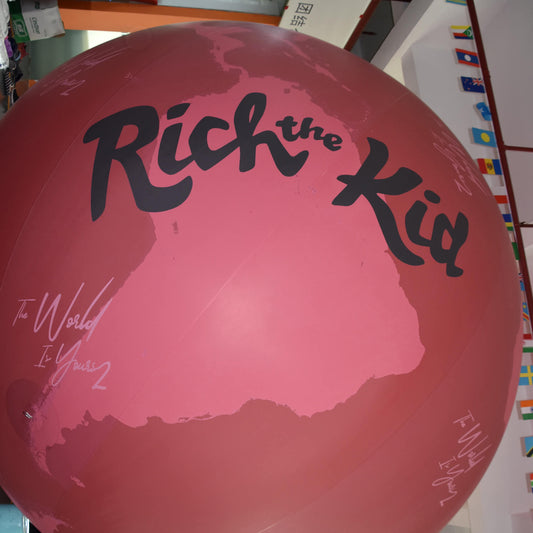 FeepFuns Custom pink inflatable advertising ball, giant brand promotion inflatable model, music tour theme event props