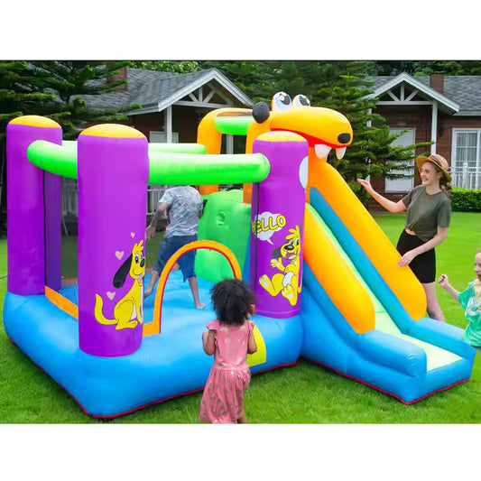 KeepFuns Cute animal inflatable castle Children's slide trampoline park Outdoor parent-child interactive amusement facilities Colorful cartoon inflatable toys