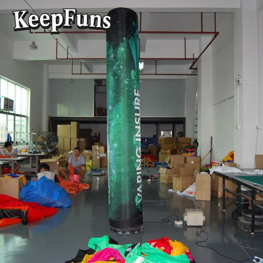 KeepFuns inflatable light tubes can be inflated quickly. They are customizable in size, color, and printed content, and are lightweight. They are suitable for store or product promotion, event promotion, etc.