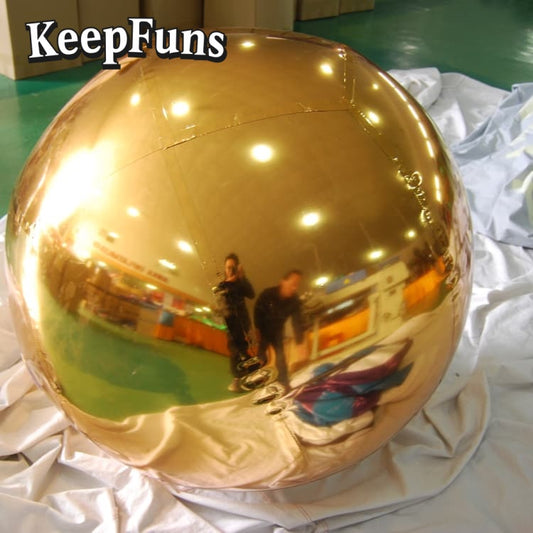 KeepFuns PVC Inflatable Mirror Balloons, customizable in size and Logo, made of waterproof and durable material, suitable for mall decorations, party decorations, theme events, and advertising campaigns.