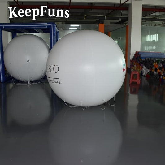 KeepFuns PVC inflatable balloons, with customizable sizes and logos. The material is waterproof and durable, suitable for shopping mall decorations, party adornments, theme events, and advertising promotions.