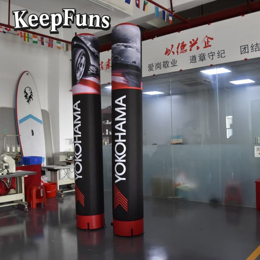 KeepFuns inflatable light tubes can be inflated quickly. They are customizable in size, color, and printed content, and are lightweight. They are suitable for store or product promotion, event promotion, etc.