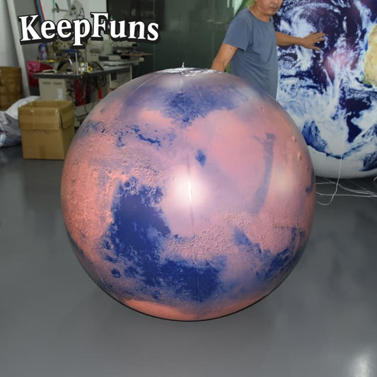 KeepFuns PVC Inflatable Planet Balloons, customizable in size and Logo, made of waterproof and durable material, suitable for shopping mall decoration, party decoration, theme activities, and advertising