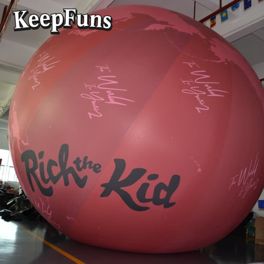 KeepFuns PVC Inflatable Planet Balloons, customizable in size and Logo, made of waterproof and durable materials, suitable for shopping mall decorations, party decorations, theme events, and advertising promotions