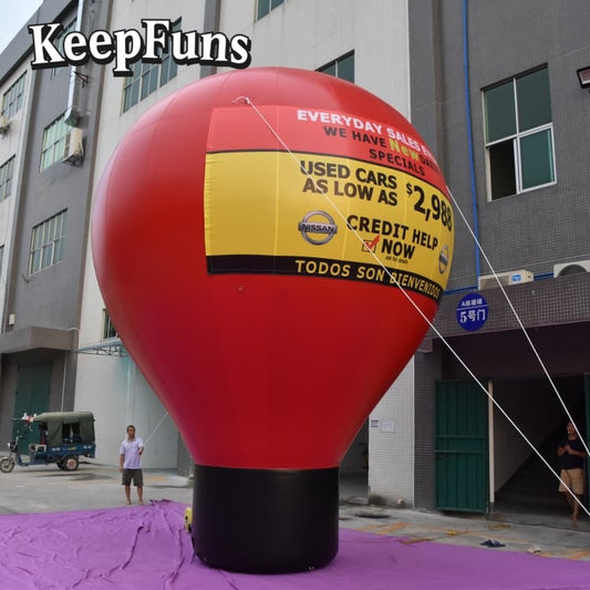 KeepFuns Inflatable Advertising Floor Balloons: Customizable (color, size, print), easy to inflate, durable, ideal for ads, supermarket promotions, outdoor events.