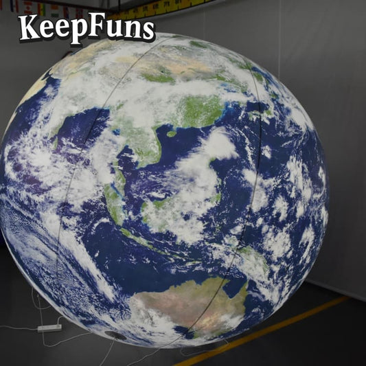 KeepFuns PVC Inflatable Planet Balloons, customizable in size and Logo, made of waterproof and durable materials, suitable for shopping mall decorations, party decorations, theme events, and advertising promotions